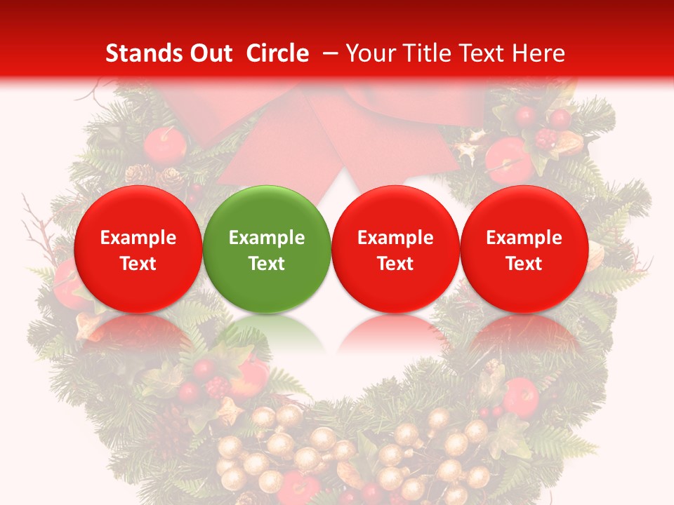 Decorated Plant Wreath PowerPoint Template