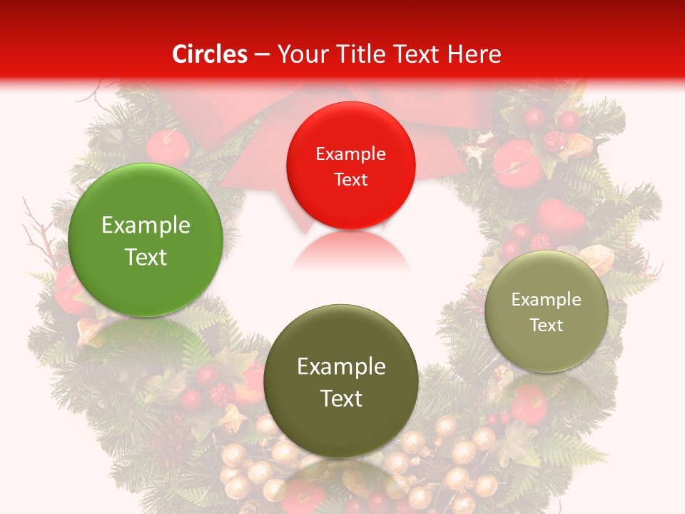 Decorated Plant Wreath PowerPoint Template