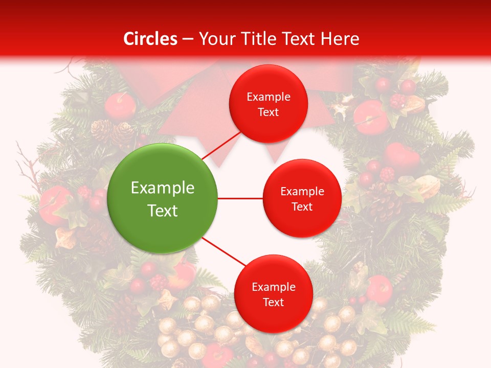 Decorated Plant Wreath PowerPoint Template