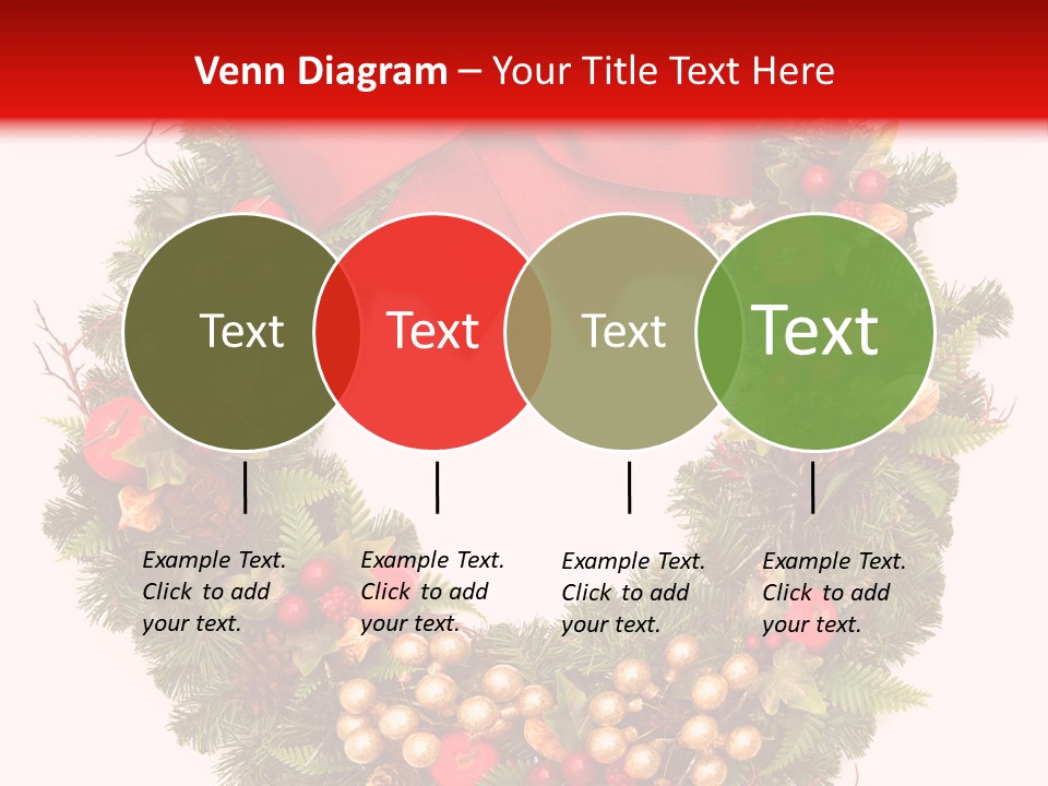 Decorated Plant Wreath PowerPoint Template