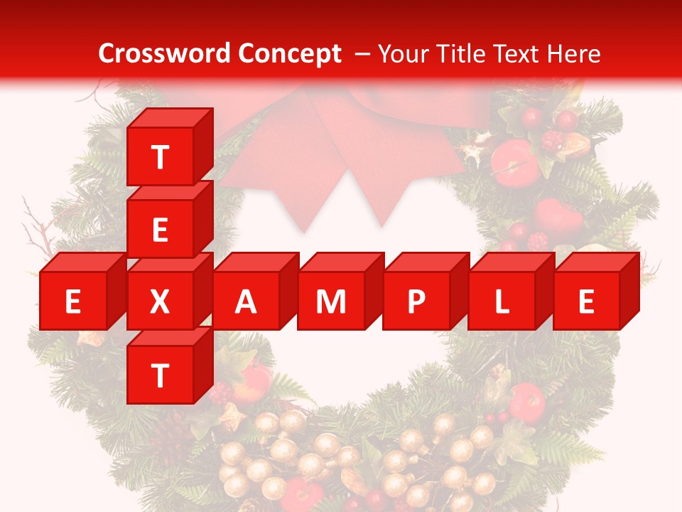 Decorated Plant Wreath PowerPoint Template