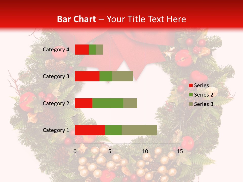 Decorated Plant Wreath PowerPoint Template