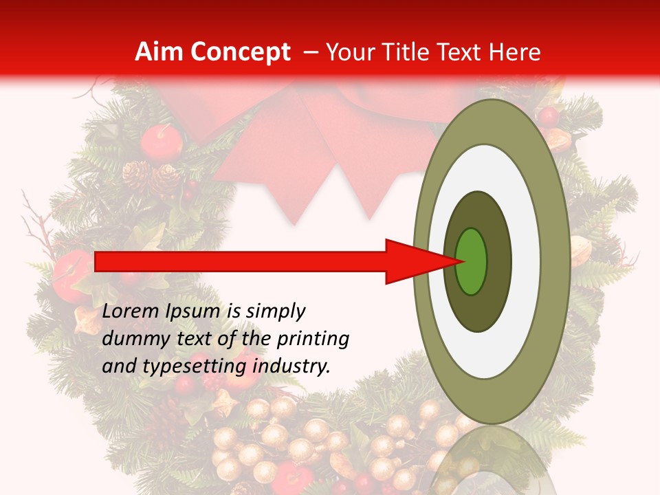 Decorated Plant Wreath PowerPoint Template