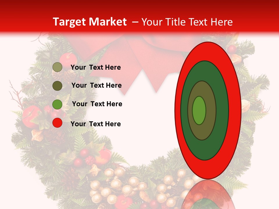 Decorated Plant Wreath PowerPoint Template