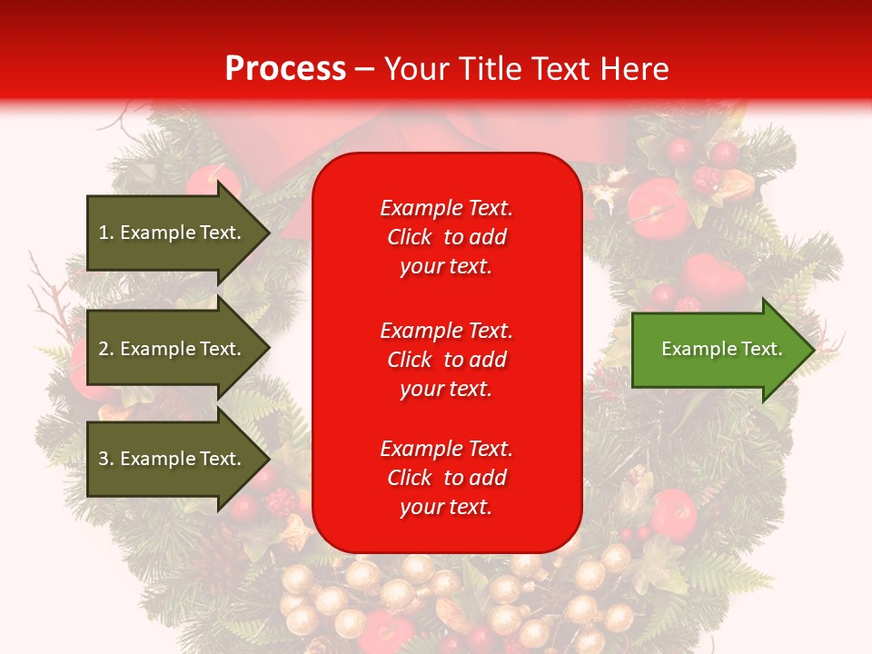 Decorated Plant Wreath PowerPoint Template