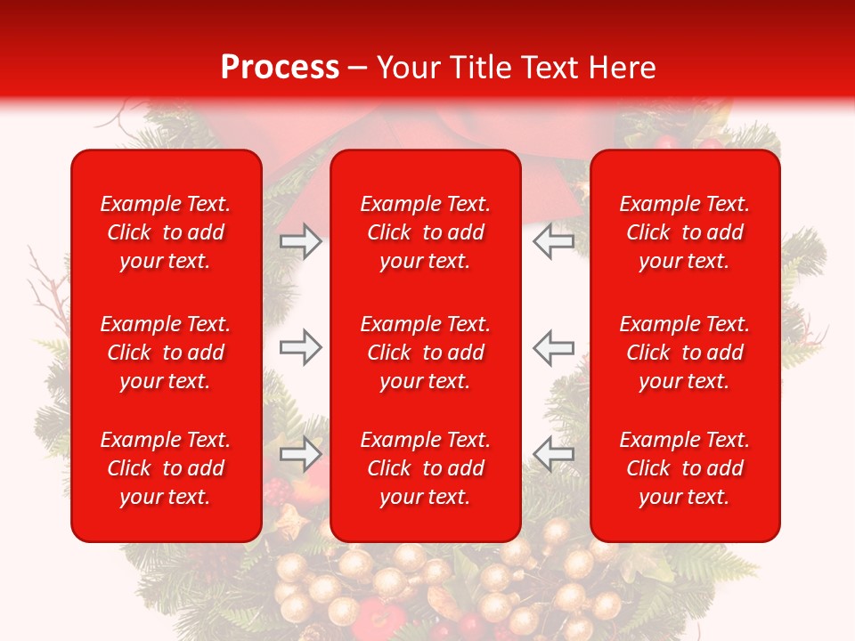 Decorated Plant Wreath PowerPoint Template