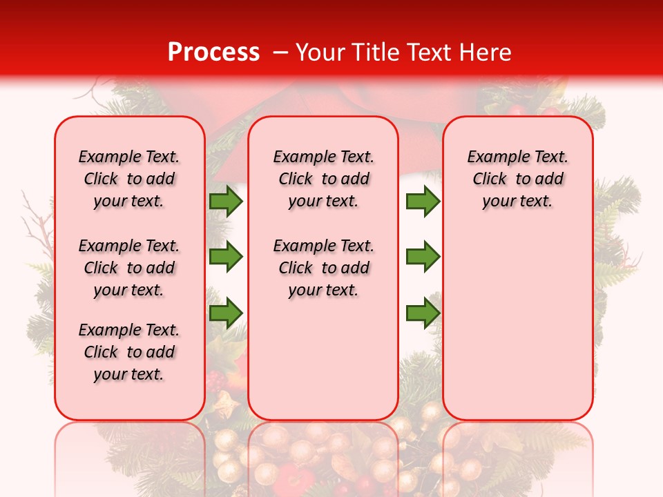 Decorated Plant Wreath PowerPoint Template