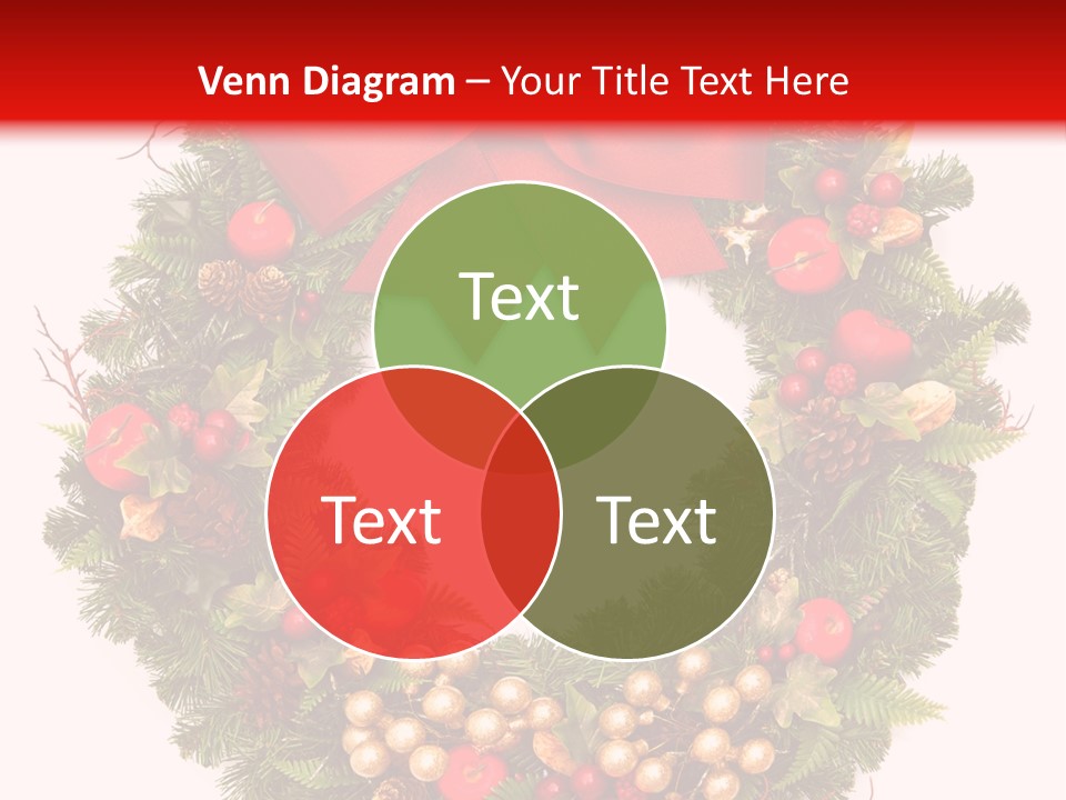 Decorated Plant Wreath PowerPoint Template