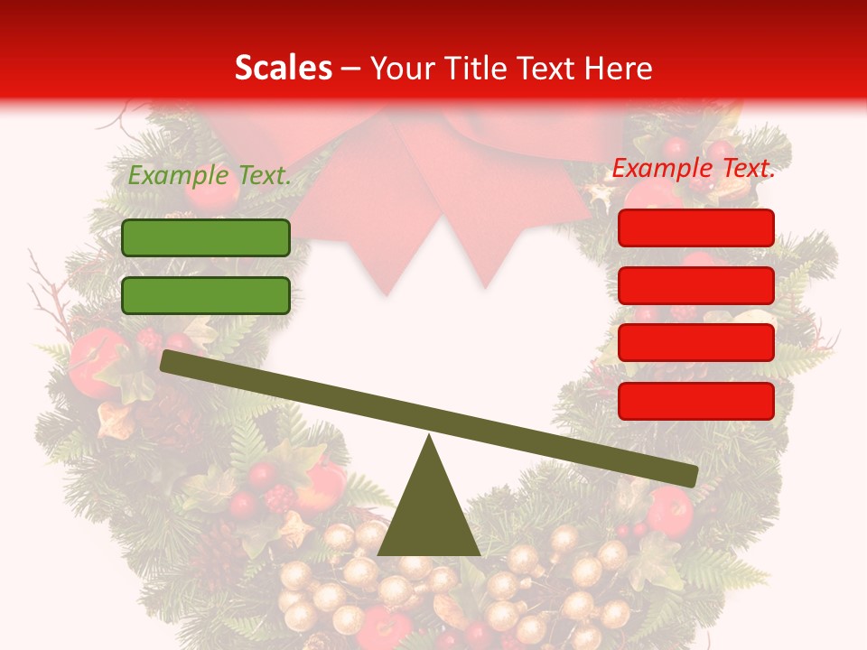 Decorated Plant Wreath PowerPoint Template