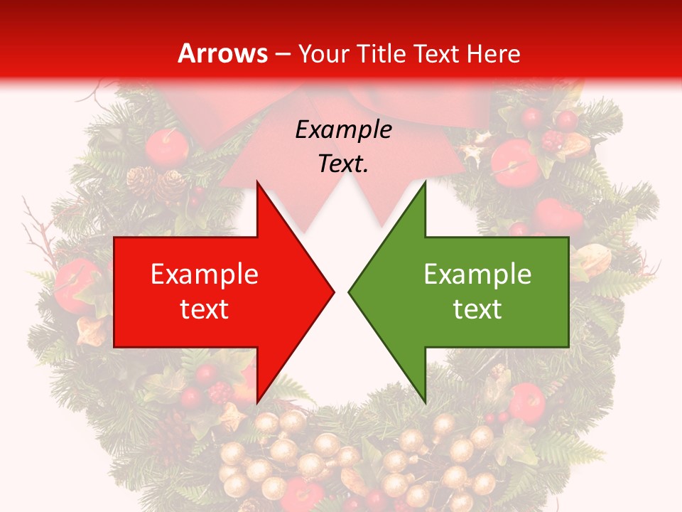 Decorated Plant Wreath PowerPoint Template