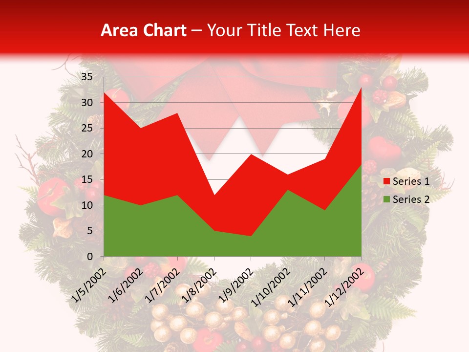 Decorated Plant Wreath PowerPoint Template