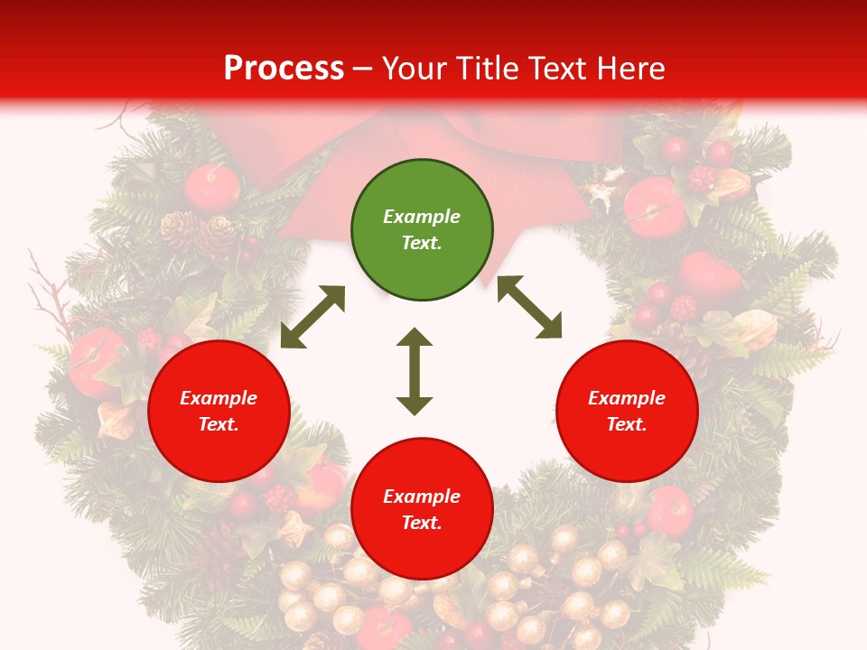 Decorated Plant Wreath PowerPoint Template