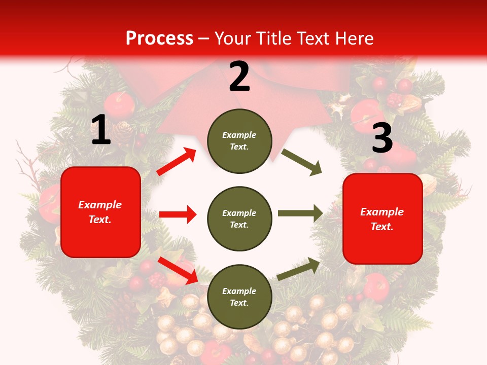Decorated Plant Wreath PowerPoint Template
