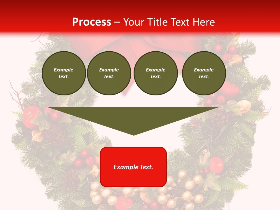 Decorated Plant Wreath PowerPoint Template