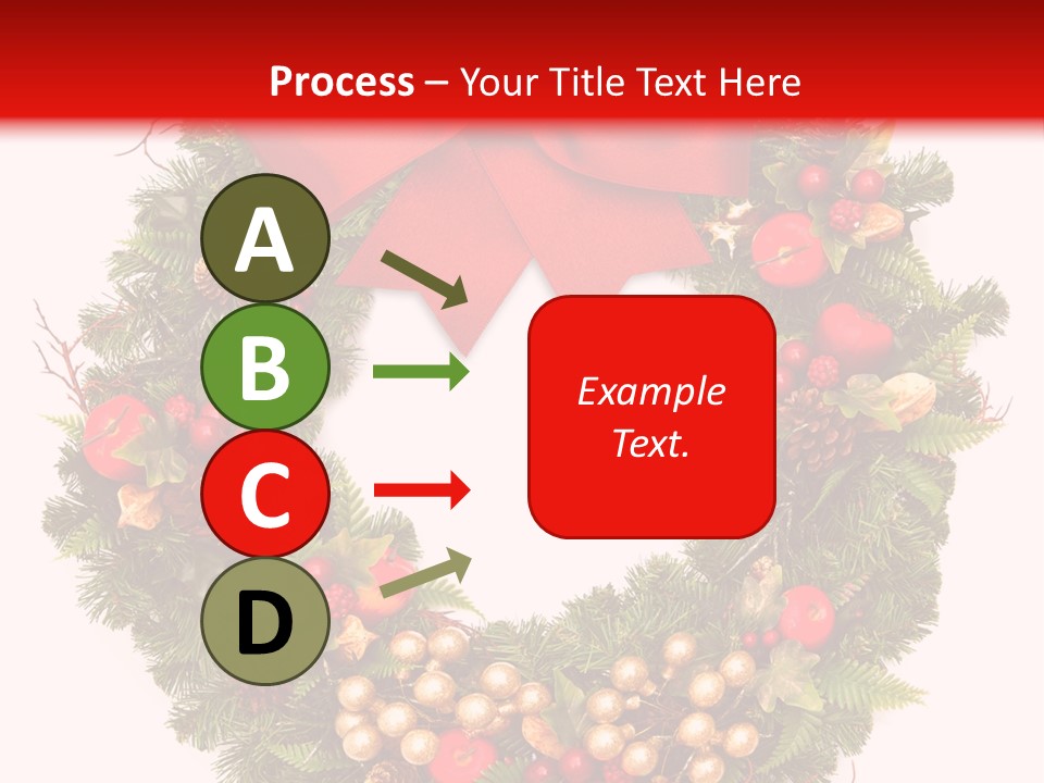 Decorated Plant Wreath PowerPoint Template