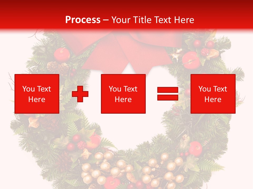 Decorated Plant Wreath PowerPoint Template