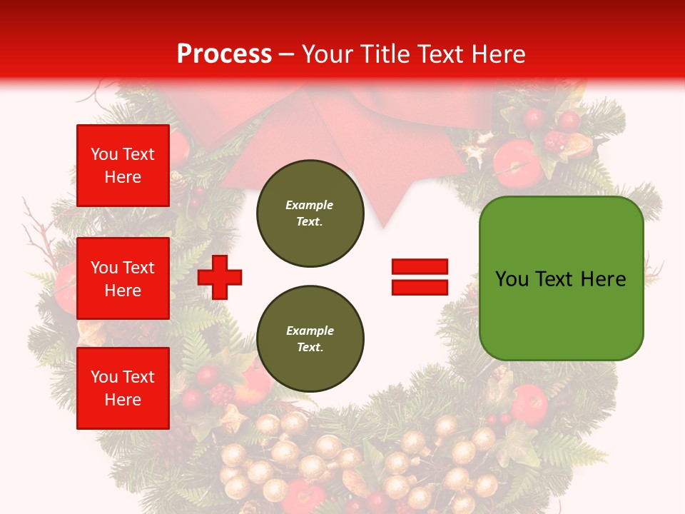 Decorated Plant Wreath PowerPoint Template