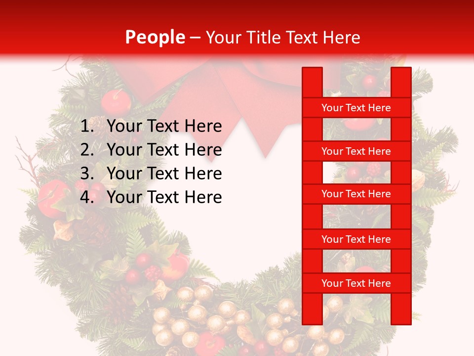 Decorated Plant Wreath PowerPoint Template