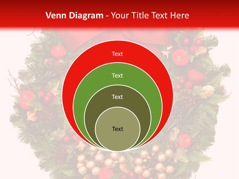 Decorated Plant Wreath PowerPoint Template