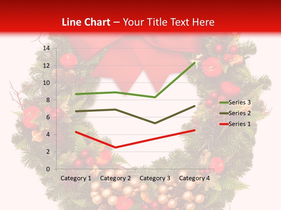 Decorated Plant Wreath PowerPoint Template