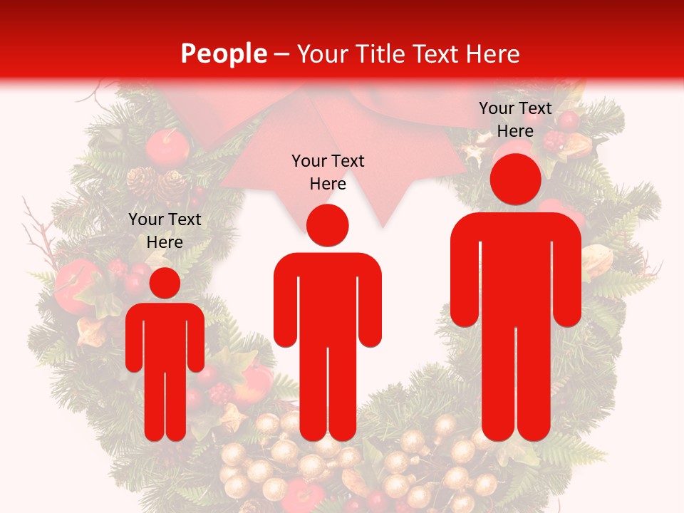 Decorated Plant Wreath PowerPoint Template