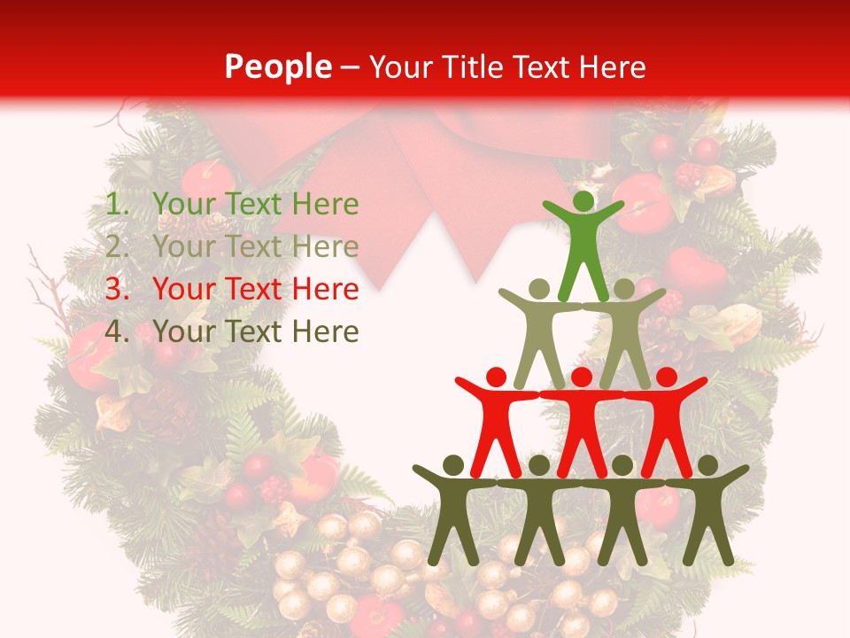 Decorated Plant Wreath PowerPoint Template