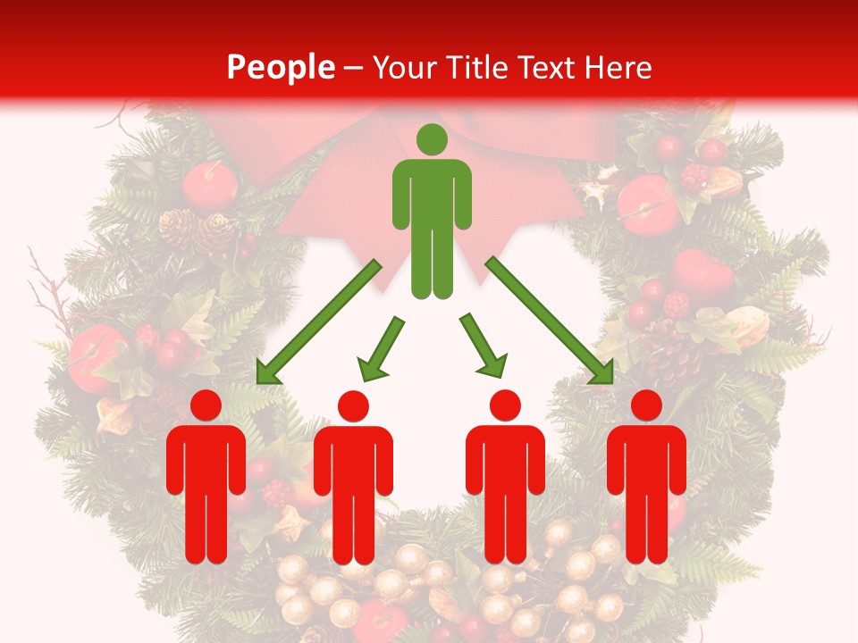 Decorated Plant Wreath PowerPoint Template