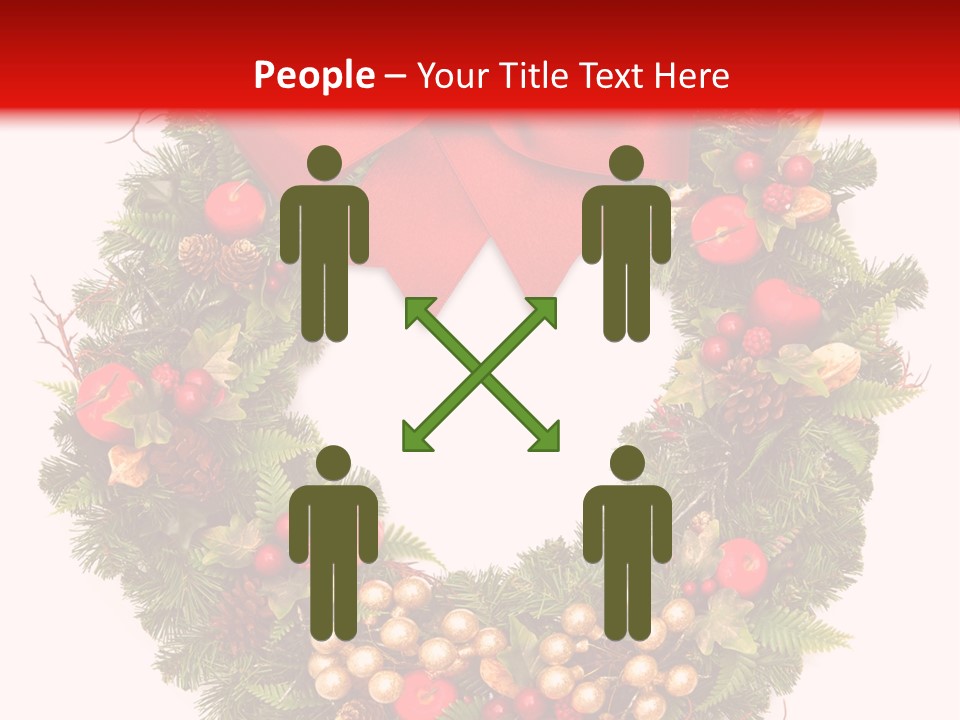 Decorated Plant Wreath PowerPoint Template