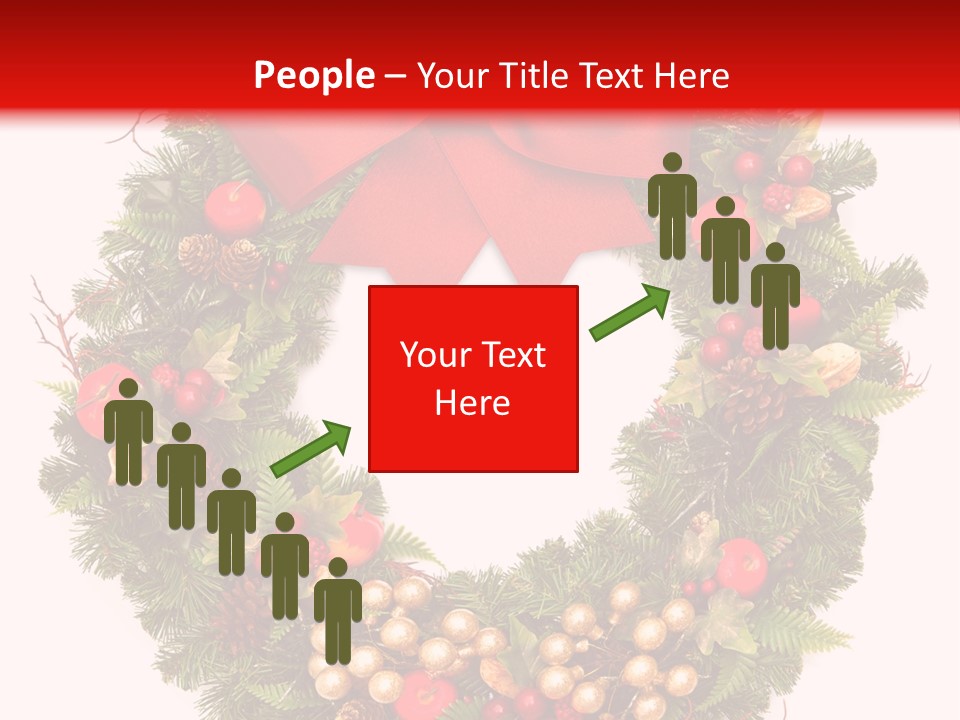 Decorated Plant Wreath PowerPoint Template