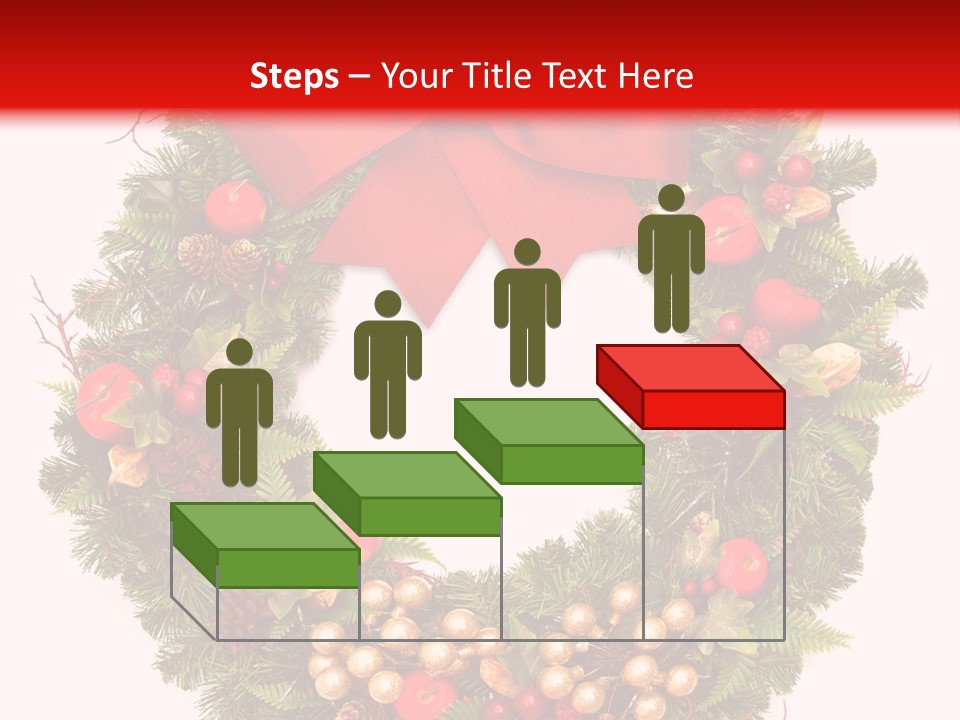 Decorated Plant Wreath PowerPoint Template