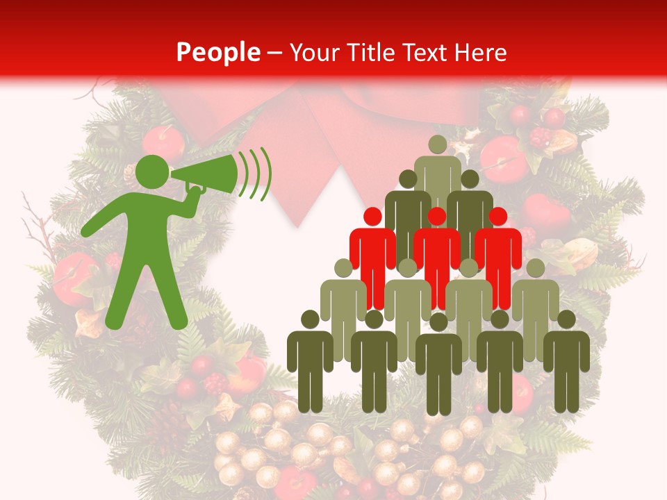 Decorated Plant Wreath PowerPoint Template