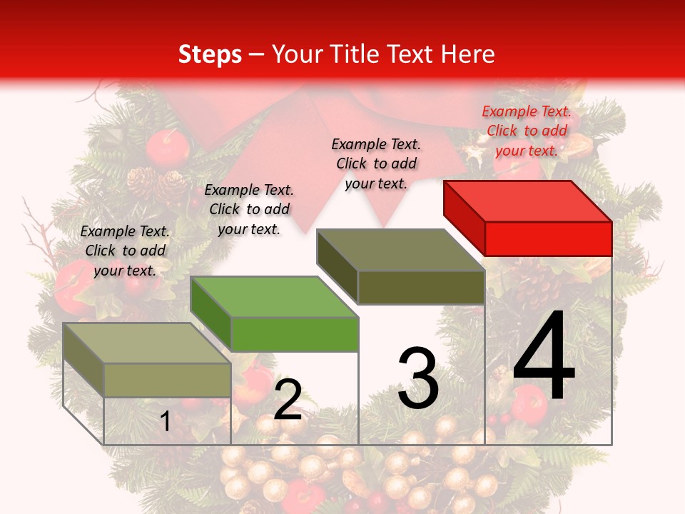 Decorated Plant Wreath PowerPoint Template