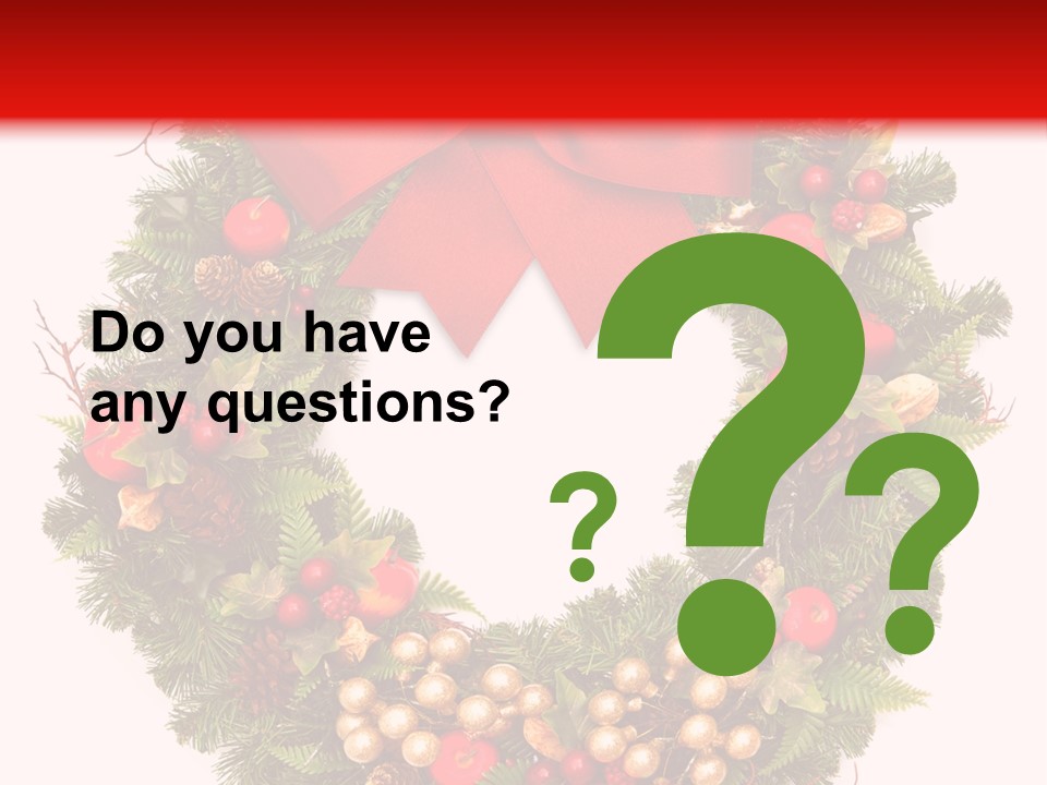 Decorated Plant Wreath PowerPoint Template