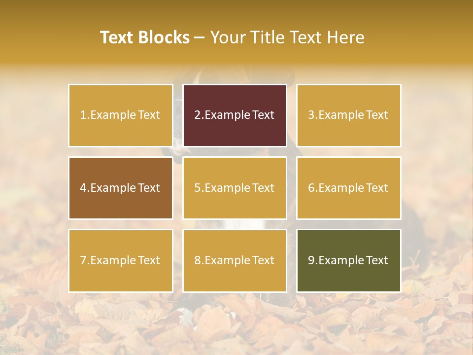 A Brown And White Dog Laying On Top Of A Pile Of Leaves PowerPoint Template