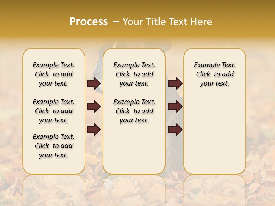 A Brown And White Dog Laying On Top Of A Pile Of Leaves PowerPoint Template