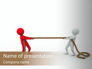 Business White Conflict PowerPoint Template