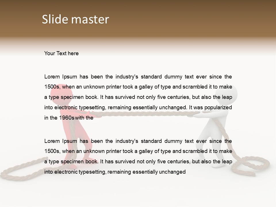 Business White Conflict PowerPoint Template