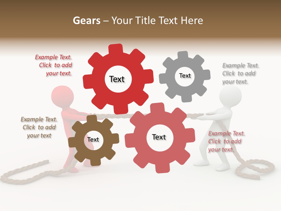 Business White Conflict PowerPoint Template