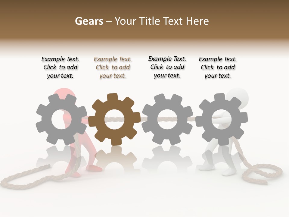 Business White Conflict PowerPoint Template