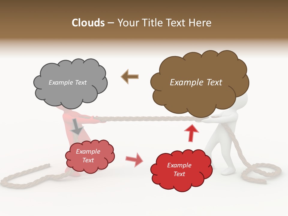 Business White Conflict PowerPoint Template