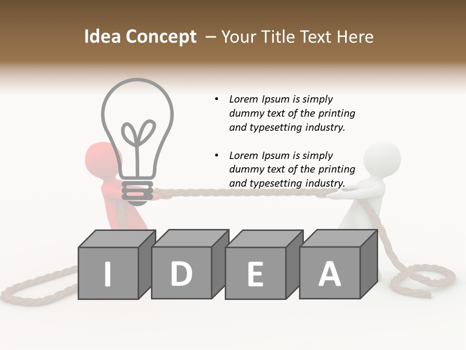 Business White Conflict PowerPoint Template