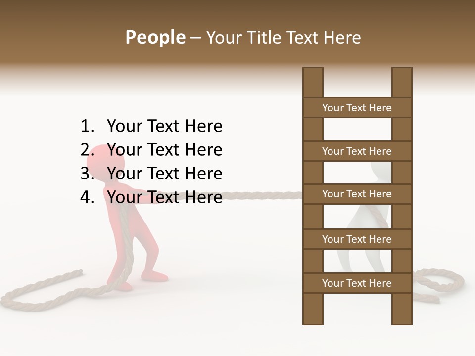 Business White Conflict PowerPoint Template