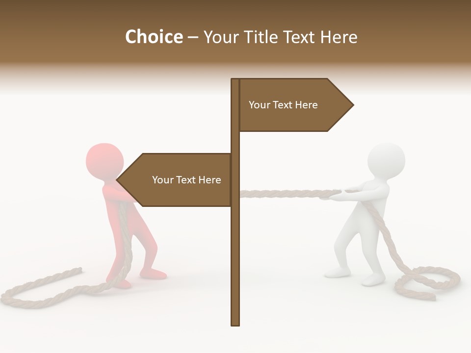 Business White Conflict PowerPoint Template