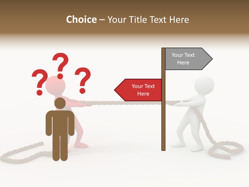 Business White Conflict PowerPoint Template