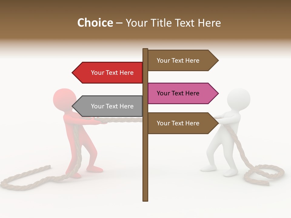 Business White Conflict PowerPoint Template