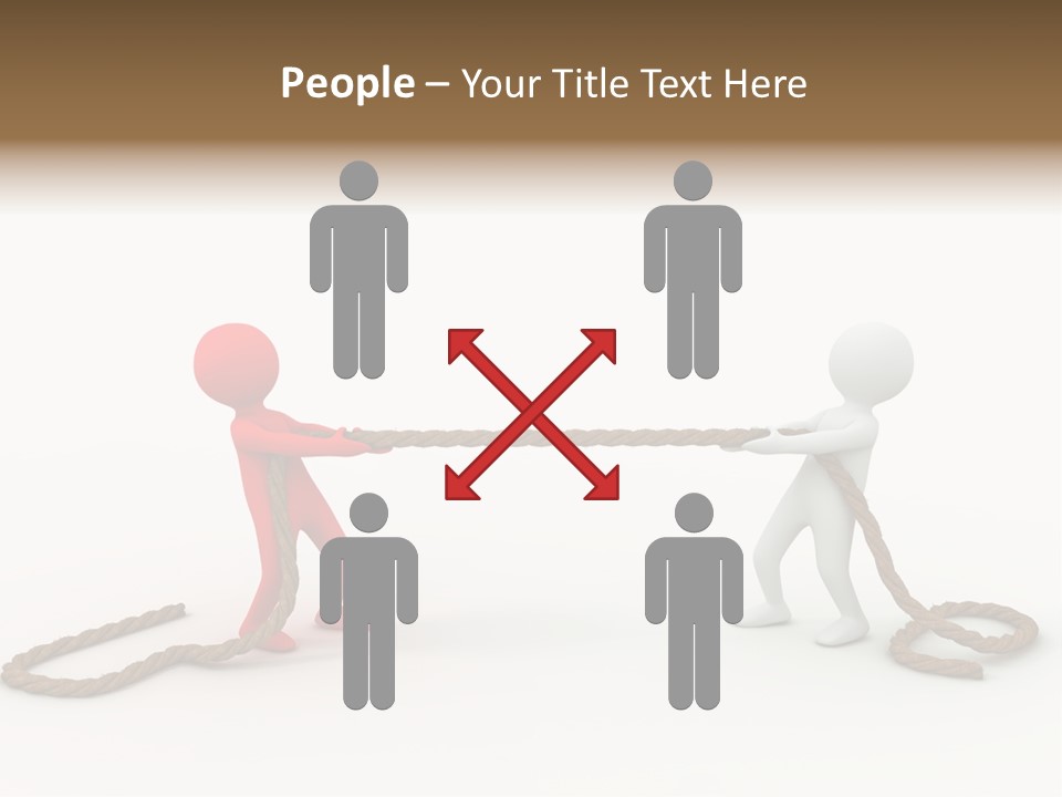 Business White Conflict PowerPoint Template