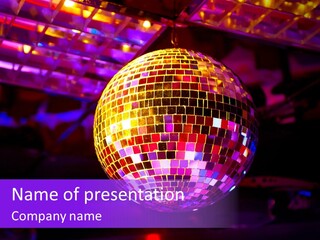 Retro Purple Dance PowerPoint Template