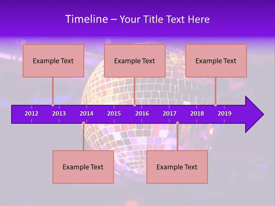Retro Purple Dance PowerPoint Template