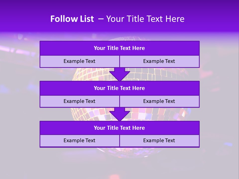 Retro Purple Dance PowerPoint Template