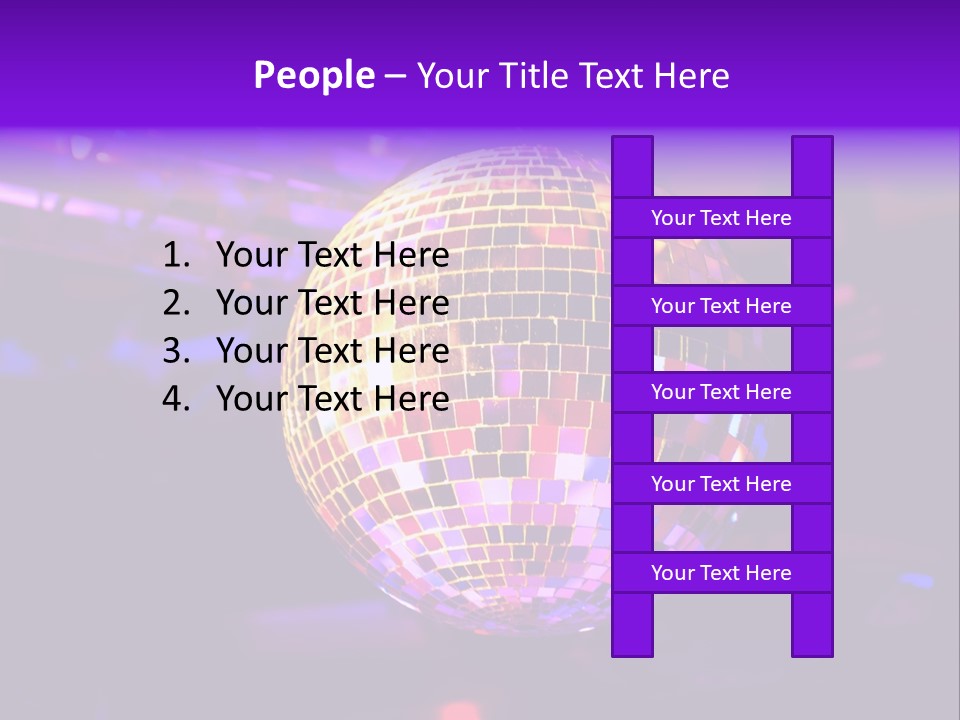 Retro Purple Dance PowerPoint Template
